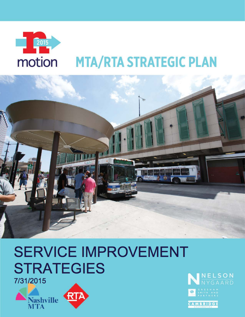 MTA/RTA Service Improvement Strategies Overview