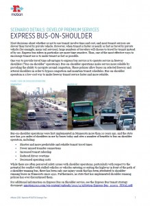 Express Bus on Shoulder